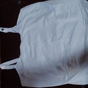 I|A stretchy one size white tank top